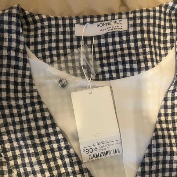 Navy checkered Maxi Dress - Picture 4 of 6